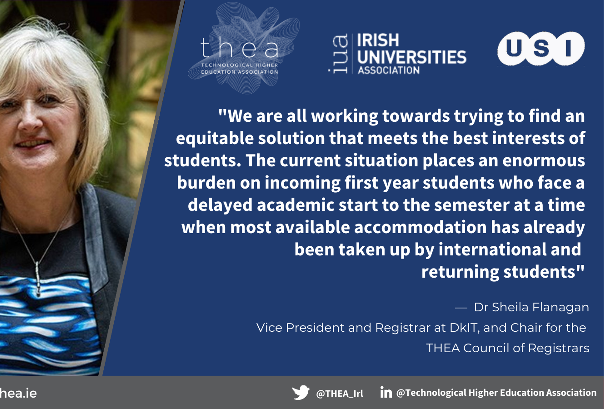 Joint Statement of Union of Students in Ireland (USI), Technological Higher Education Association (THEA, and Irish Universities Association (IUA) 